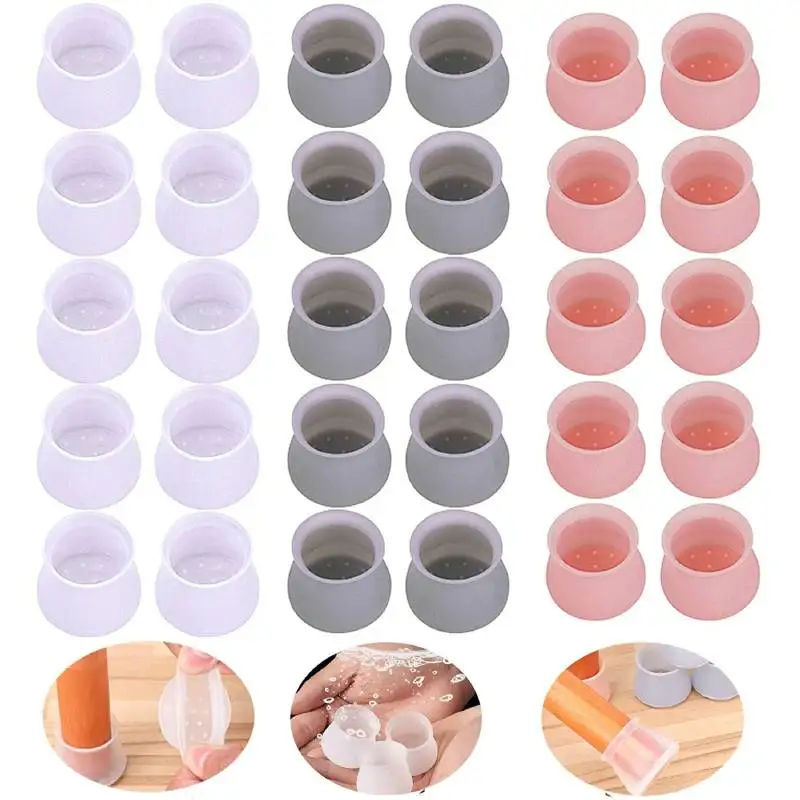 36pcs Round Chair Legs Caps Furniture Silicone Protection Covers Table Feet Cover Pad Anti-Slip Bottom Prevents Scratches | Мебель