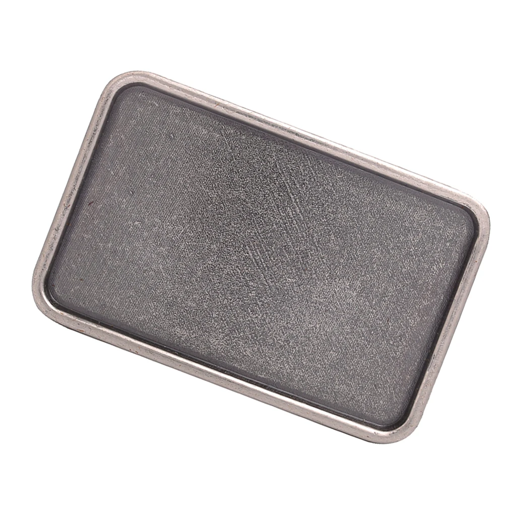 Western Cowboy Cowgirl Rodeo Zinc Alloy Rectangular Belt Buckle Replacement Solid Color Blank Man Belt Buckle