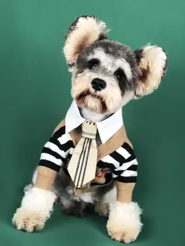 

Pet Clothes Dog Sweater Jacket Stripe Type Soft High Quality Small Medium Dogs Clothes Cherari Poodle Bulldog Outdoor Coat