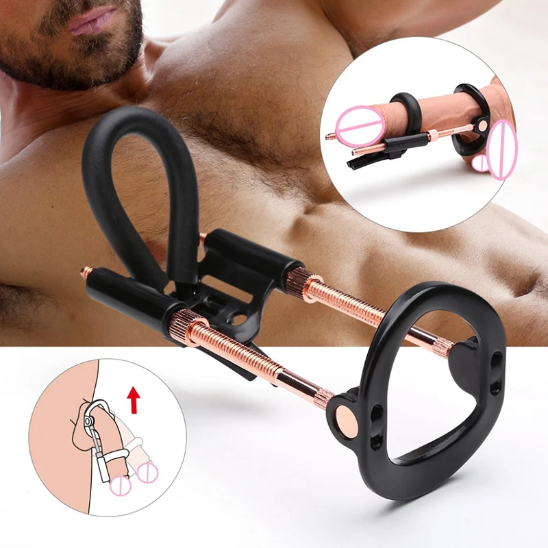 Enlargement Penis Extender Metal Bracket Pump Enlarger Stretcher for Men Male Enhancement Kit Tension Device Sex Toys Exercise