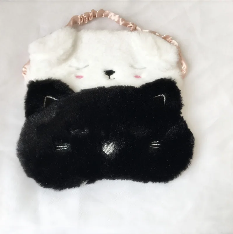 

Eye Patch MacBook Dog Eye Patch Eyeshade Sleep Travel Eyeshade Plush Black Cat Squinting