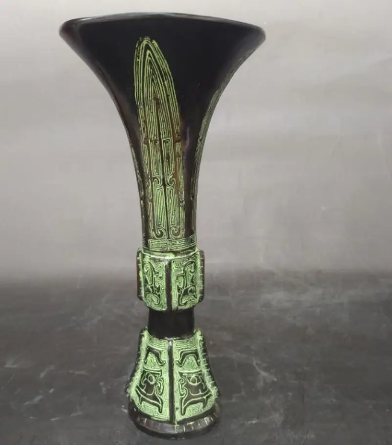 

China bronze Wide caliber vase crafts statue