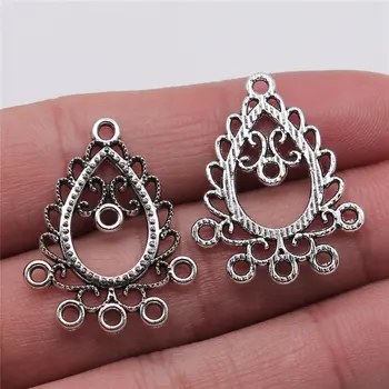

Antique Silver Color 22x29mm Earring Connector Charms For Jewelry Making Jewelry Findings Components 120 Pieces
