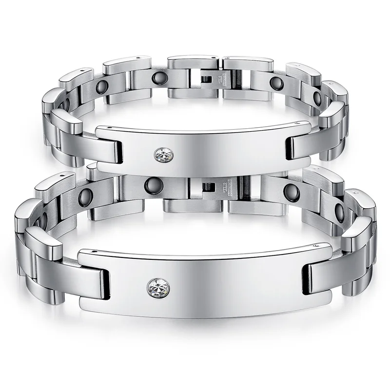 Магнитные браслеты и браслеты для женщин и мужчин браслеты с кристаллами циркония здоровые ювелирные изделия Био энергия Голограмма браслеты Прямая поставка