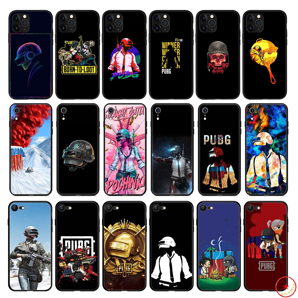 Мягкий силиконовый чехол для телефона PUBG Game iPhone 11 Pro Xs Max X или 10 8 7 6 6S Plus 5 5S SE Xr 7Plus |