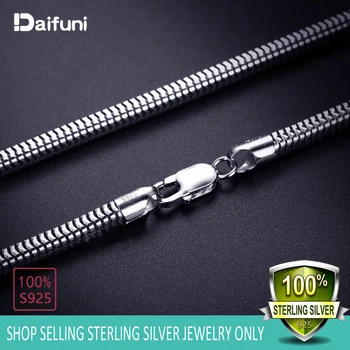 

4.8MM Width 925 Sterling Silver Snake Chain Necklace 20/22/ 24 Inch Solid Silver Lobster Clasp Necklace Chains for Man Jewelry