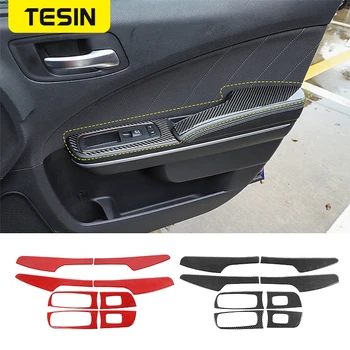 

Carbon Fiber for Charger 2015+ Car Door Inner Handle Decor Cover Stickers for Dodge Charger 2015+ Interior Accessories