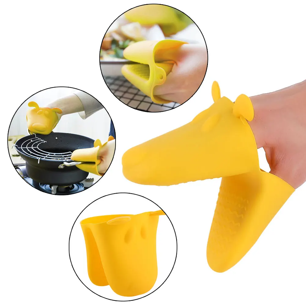 Симпатичные Силиконовые собаки микроволновая печь теплоизоляция руки клип рукава перчатки кухня