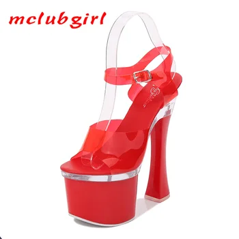 

Crystal 2020 Sandals Women's Summer Waterproof Platform Non-Slip Platform Sexy Heel Cool LFD-10367-50