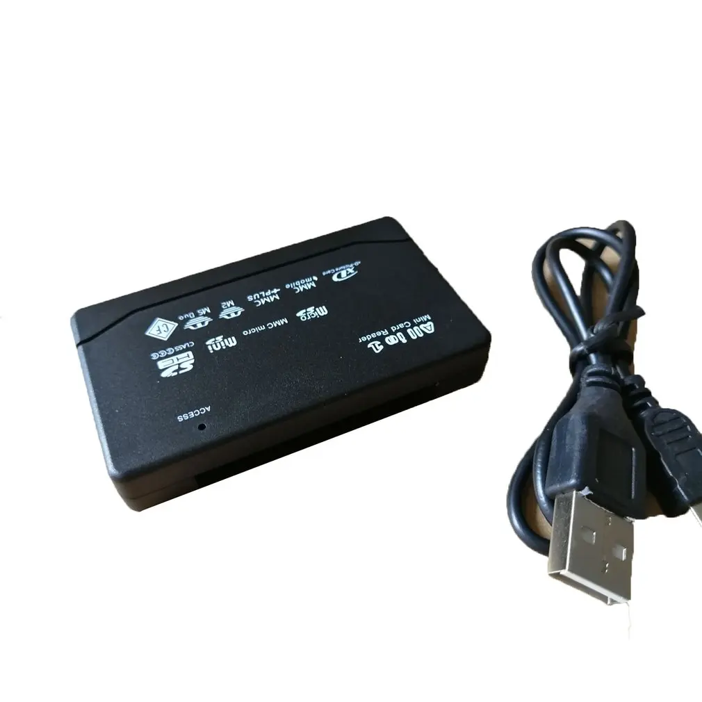 Новейший горячий черный Внешний USB 2,0 мульти кард-ридер для XD MMC MS CF TF Mini M2