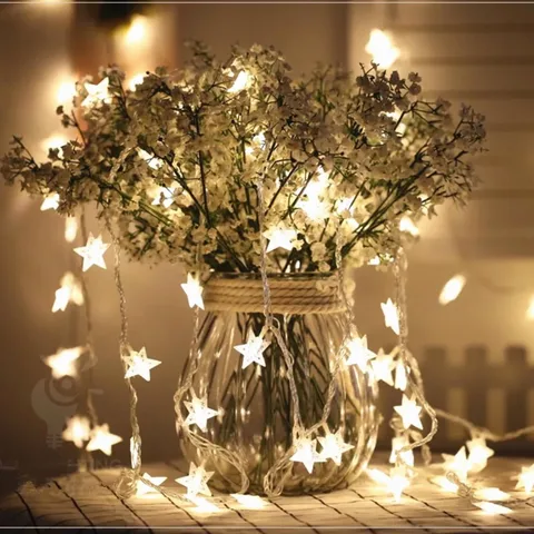 10/20/30 LED Star Light String Twinkle Garlands Battery Powered Christmas Lamp Holiday Party Wedding Decorative Fairy Lights