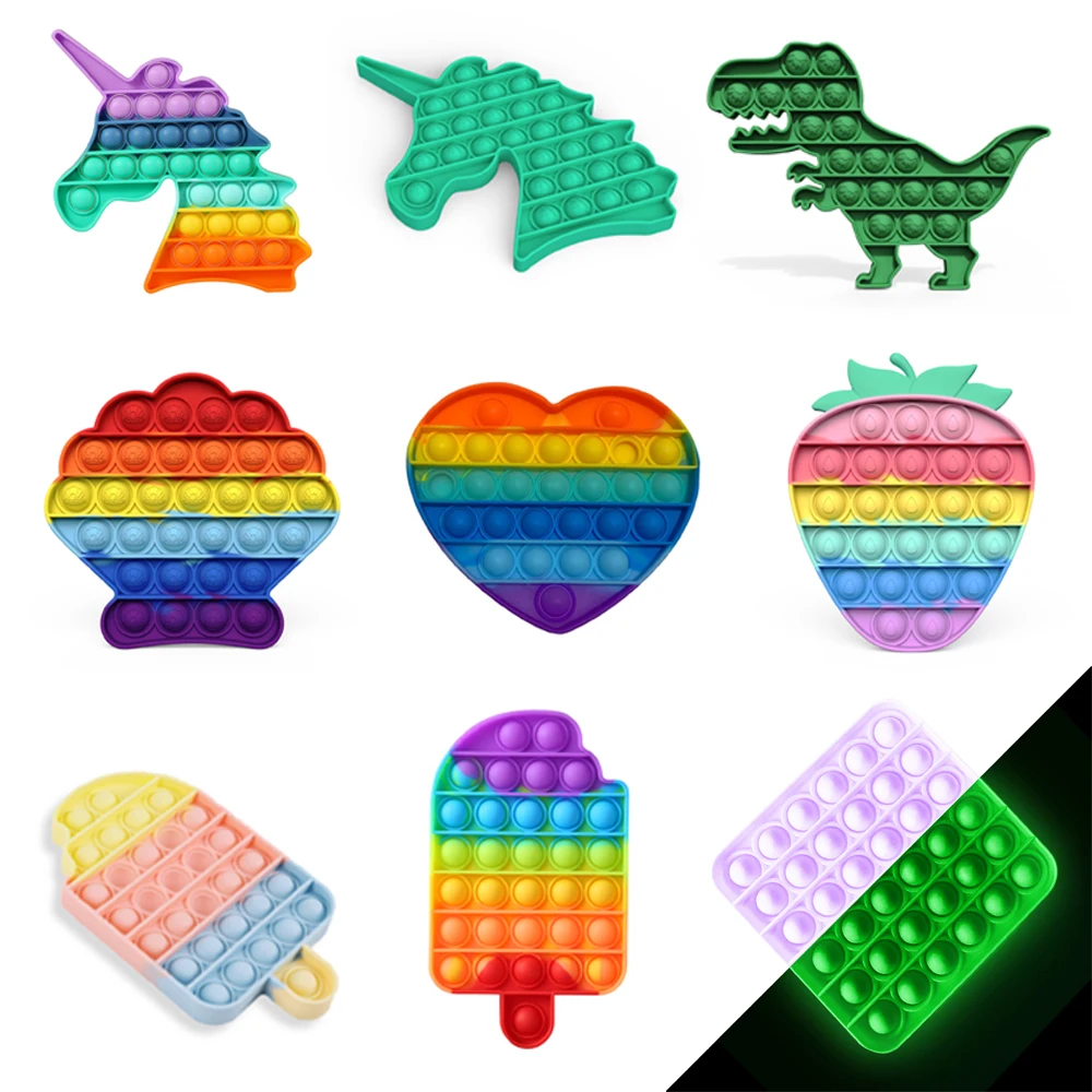 Popular popular empuje de Fidget Juguetes | Juguetes Fidget | Fidget juguetes para adultos de alivio de estrés juguetes antiestrés blando y estrujable Anti-estrés regalo Anti estrés caja de Pop