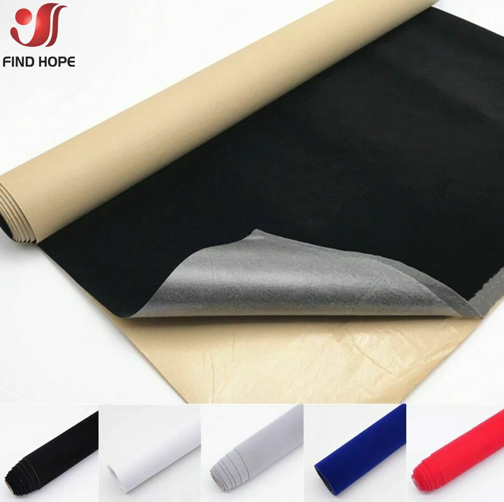 Multicolor Self-Adhesive Velvet Flock Liner for Jewelry Drawers and Crafts