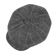 Новинка, модная клетчатая шапка, стильные береты, модные Дикие повседневные шапки для мужчин и женщин, универсальные крышки, уличная теплая шапка
