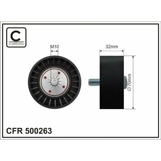 Ролик п/клин. ремня CHE Captiva, Cruze, Orlando caffaro 500263