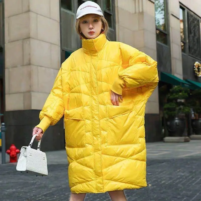 Зимние женские пальто плотная теплая одежда женские пуховики для беременных пуховики яркие куртки верхняя одежда зимние парки - Цвет: yellow
