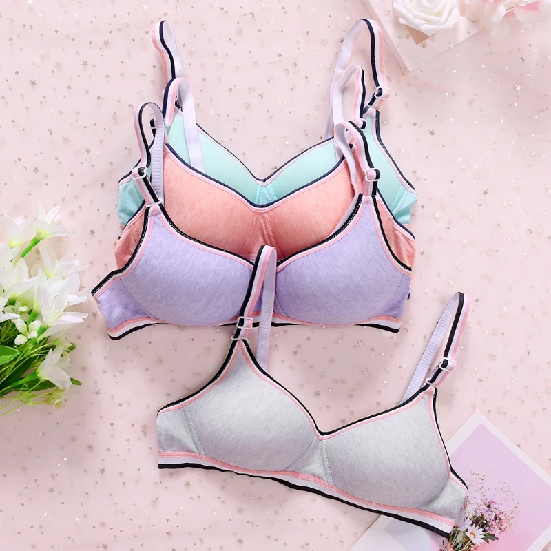 Young Girls Wireless Padded Bra Teenage Sport Underwear 12-18Y Small Lingerie