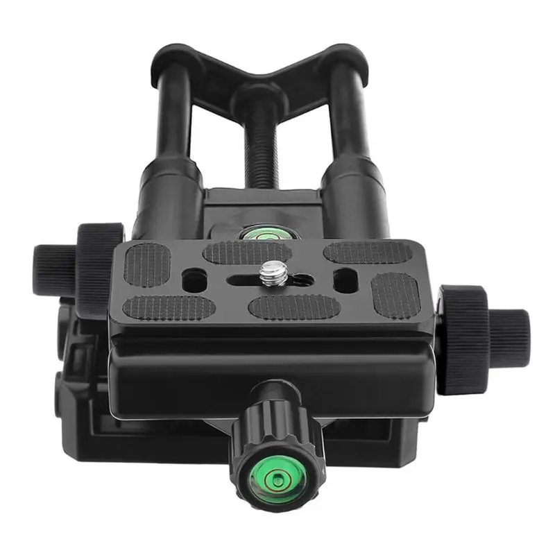 

Macro Focusing Rail 4-Way Adjustment Aluminum Alloy Close-up Work Tilt-Shift Macro-Photography LX9A