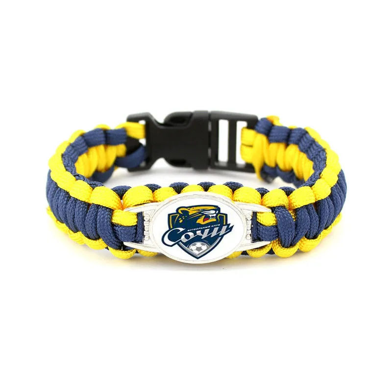 Russian Premier League Clubs Football Team FC Sochi DIY Hand Woven Parachute Cord Bracelet Bangles Jewellery | Украшения и