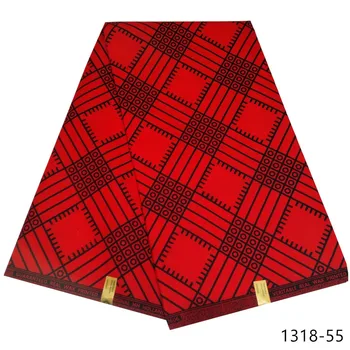 

Ankara African Polyester Wax Prints Fabric Binta RealWax High Quality 6 yards African Fabric for Party Dress 1318