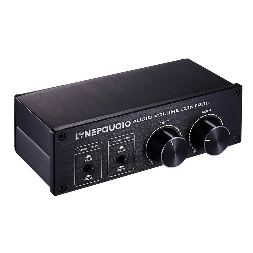 

Professional Fully Balanced Passive Preamplifier Active Speaker Volume Adjustment Controller 2 In 2 Out Switch Dual Source