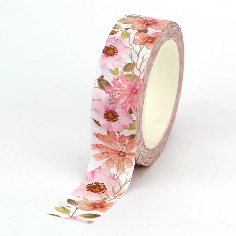 NEW Decorative Beautiful Flowers Japanese Washi Tape Set Adhesive Tape DIY  Planner Scrapbooking Paper Photo Album