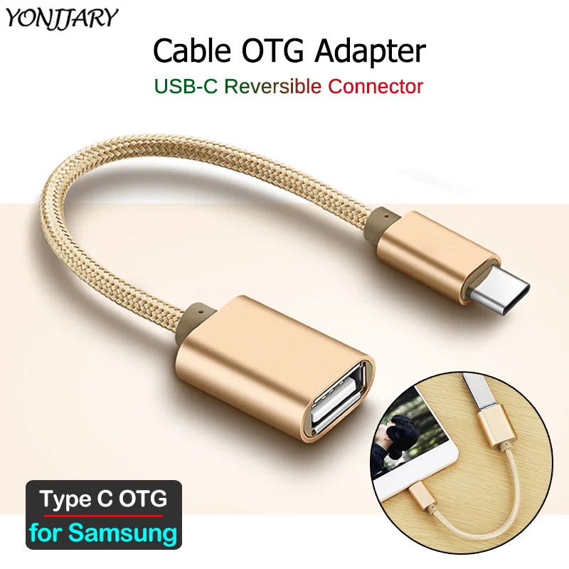 OTG кабель для Samsung Galaxy S20 Ultra + S10e S10 S9 S8 Plus USB Type C адаптер Note 10 9 8 C|Переходники и