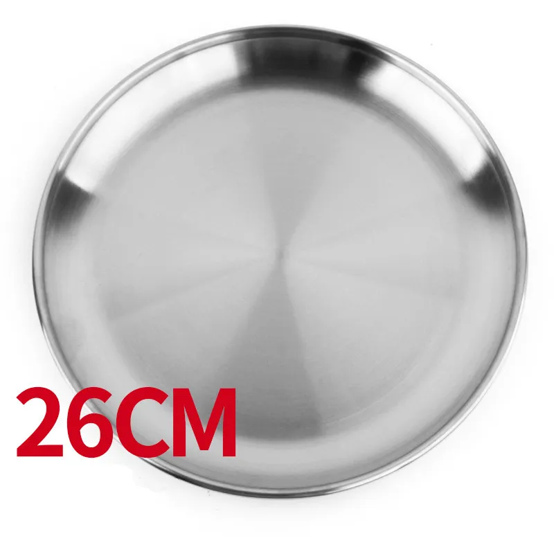 14-26 см наружная плита из нержавеющей стали для фруктов посуда для барбекю круглые тарелки для пикника