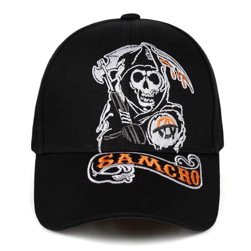 Brand New Unisex Baseball Cap SOA Sons of Anarchy Skull Embroidery Snapback Men Women Sports Racing Motorcycle Caps CP0385 (7)