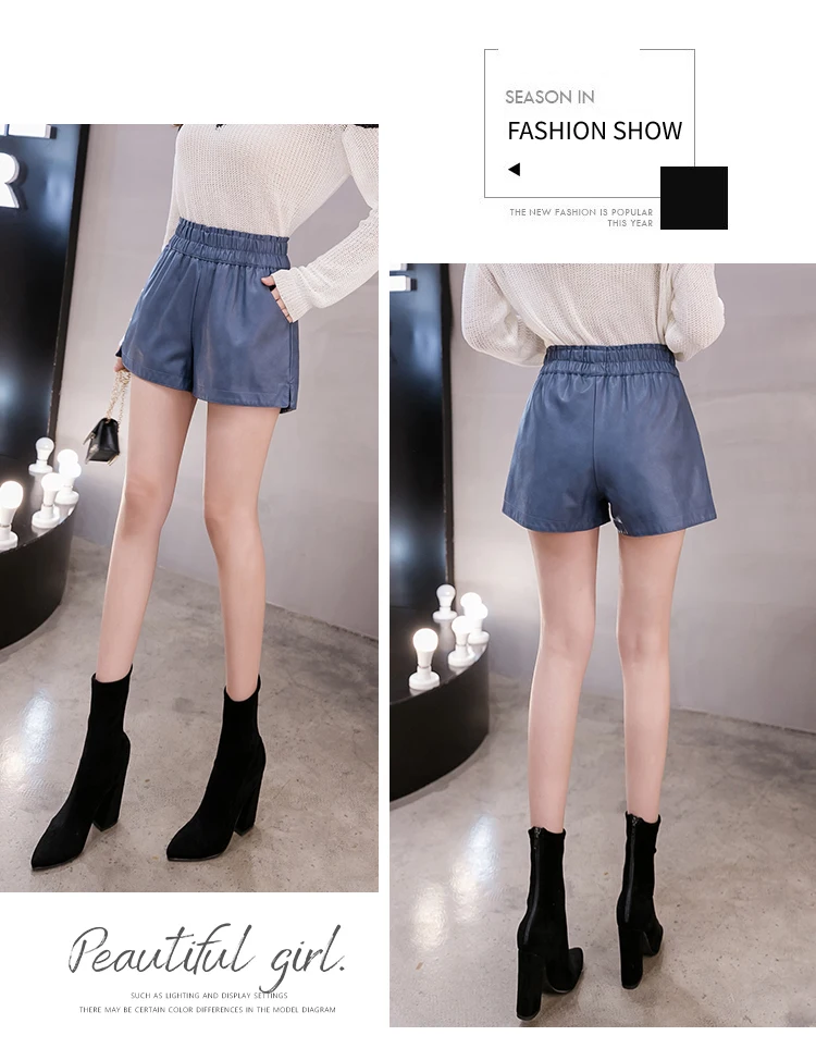 new hot shorts, Korean high waist PU shorts.Autumn winter faux leather shorts,sexy short pants,Fashion women's shorts