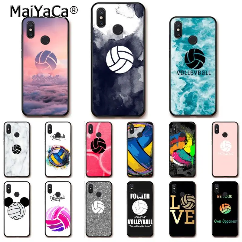 

MaiYaCa I love Volleyball Newly Arrived Black Phone Case for Xiaomi Redm4X 6A Redmi Go Redmi5 5Plus Note4 Note5 7 mi A1 A2Lite