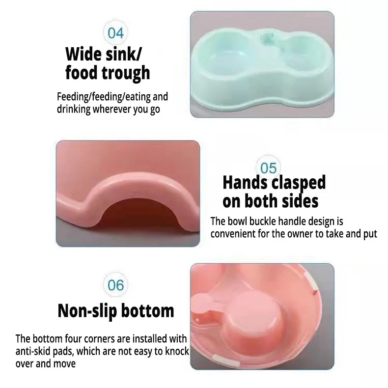 Non-Slip Pet Dogs Cats Double Bowls Food Water Feeder Dispenser For Dogs cat Drinking Bowl For Cats Feeder pet Product Supplies Non-Slip Pet Dogs Cats Double Bowls Food Water Feeder Dispenser For Dogs cat Drinking Bowl For Cats Feeder pet Product Supplies