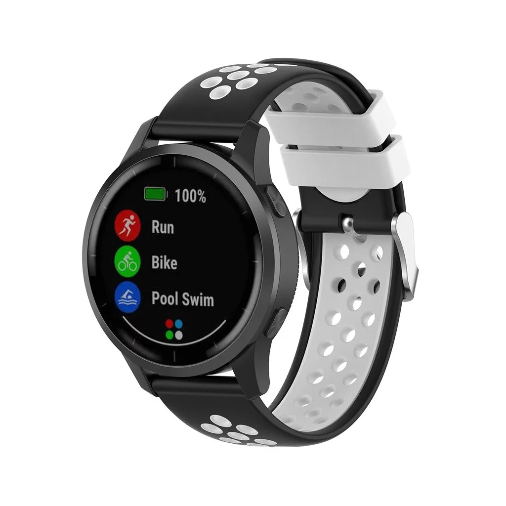 Ouhaobin 18 мм 22 мм мягкая силиконовая лента для Garmin Vivoactive 4 сменный ремешок для часов Garmin Vivoactive 4S 927#2