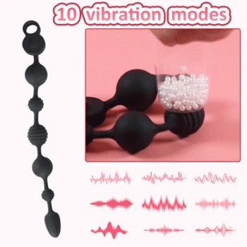 Long Anal Beads Plug Vibrator Silicone Vibrating Butt Plug Sex Toys For Men Women Gay Vaginal Anal Balls Prostate Massage Toys 3