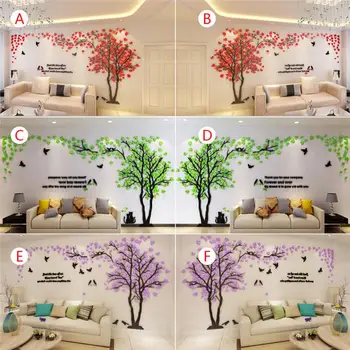 

1*2M Acrylic Wallpaper Acrylic Wall Stickers Acrylic Wall Decal 3D Tree Bird Removable Home Decor Contemporary Fashion