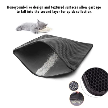 

Waterproof Non-toxic Breathable Double-layer Cat Litter Mat EVA Cat Dog Pet Mat Cushion Waterproof Biplane Catcher Mats