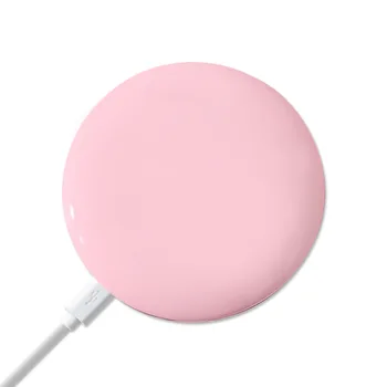 

Portable Mini LED Light Tri-fold Illuminating Folding Power Bank Makeup Mirror long press the button to dimming brighten lights