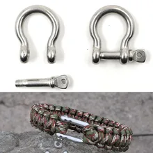 20 шт. цинковый сплав u-образной формы O форма Скоба для наружного кемпинга Туризм выживания Веревка Браслеты Пряжка подковы вспомогательный карабин