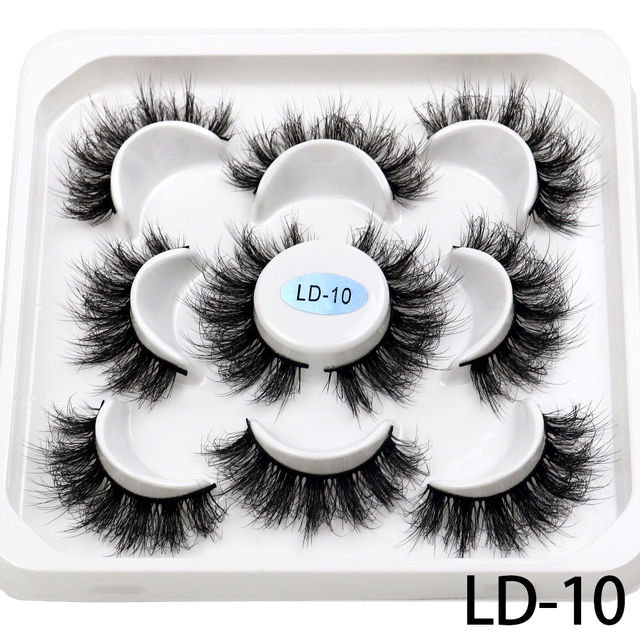 Pairs 25mm 3D Mink Lashes Bulk Russian Volume Fluffy Natural False Eyelashes Thick Dramatic Mink Eyelashes Wholesale maquiagem