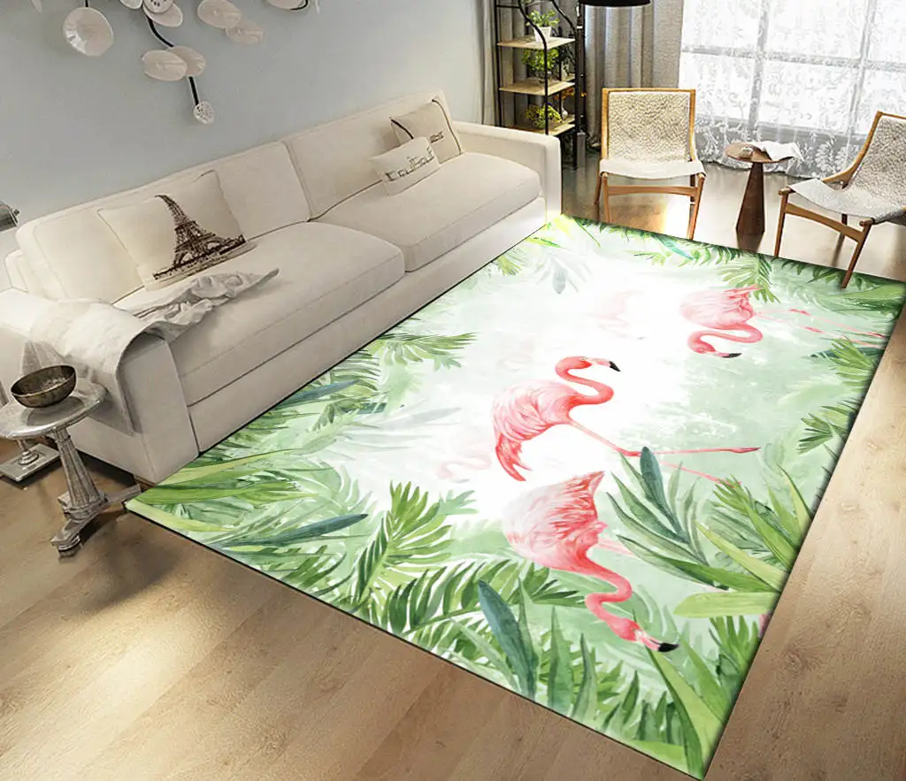 Vintage Plant Leaf Area Rug For Living room Bedroom Door Nordic Mat Carpet Bedroom Kitchen Floor Mats White Large Rug vloerkleed