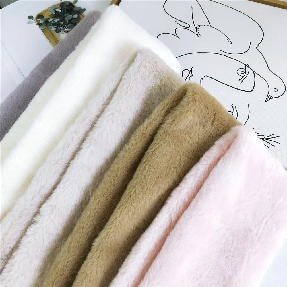 New Winter Thick Solid Color Black White Pink Faux Rabbit Fur Scarf Foulard Femme Womens Fau Fur Scarves and Neck Warmers