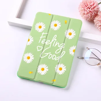 

Cute Daisy Cactus Magnet Flip Cover For Apple iPad 2018 9.7" Case For iPad Air 2 Mini2 PU Leather Tablet Folding Folio Case