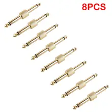 

8 Pcs Guitar Effect Pedals Connector Adapter Straight Type Audio Coupler 6.35mm jack Music Instrument Pedal Board Accessories