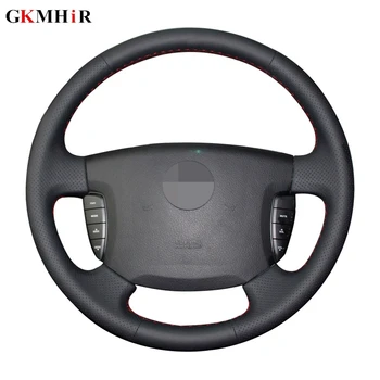 

DIY Black Soft Artificial Leather Hand-stitched Car Steering Wheel Cover for Ssangyong Actyon Kyron