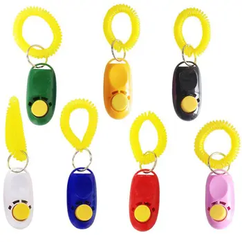 

7 Pack Pet Training Clicker with Wrist Strap, Dog Training Clicker Set-ABUX