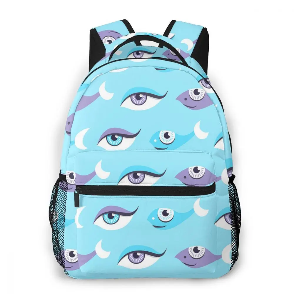 

Boriana Giormova,blue Eyes And Fish In Sea Digital Backpack for Girls Boys Travel RucksackBackpacks for Teenage school bag