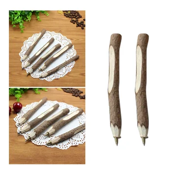 

12pcs Bark Wood Realistic Creative Ballpoint Pens Accerssory for Students School Stationery Office