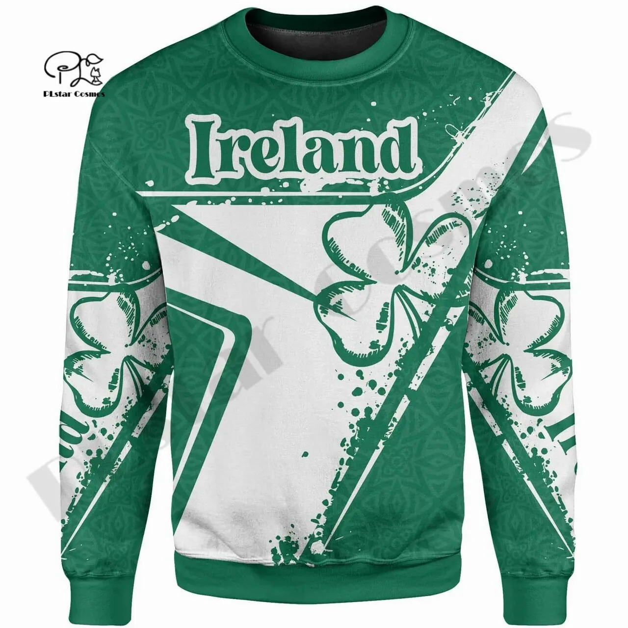 PLstar Cosmos 3DPrint Newest Ireland Celtic Shamrock Unique Men/Women Hrajuku Casual Streetwear Hoodies/Zip/Sweatshirt Style-1