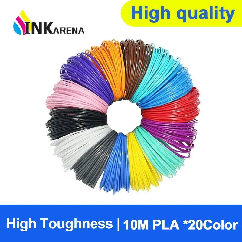 

20Pieces/lot 3D Printer Filament 10M 20 Colors 1.75mm PLA Printing Material 3D Print Filament For 3D Printer 3D Pen