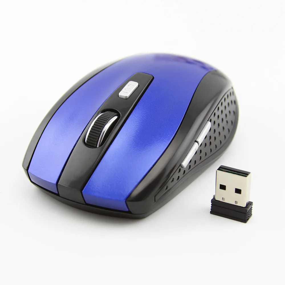 CHYI 2,4 ГГц Беспроводная мини-мышь USB оптическая офисная портативная Mause 5 кнопок 1600 dpi компьютерная маленькая ручная мышь для ноутбука - Цвет: Синий